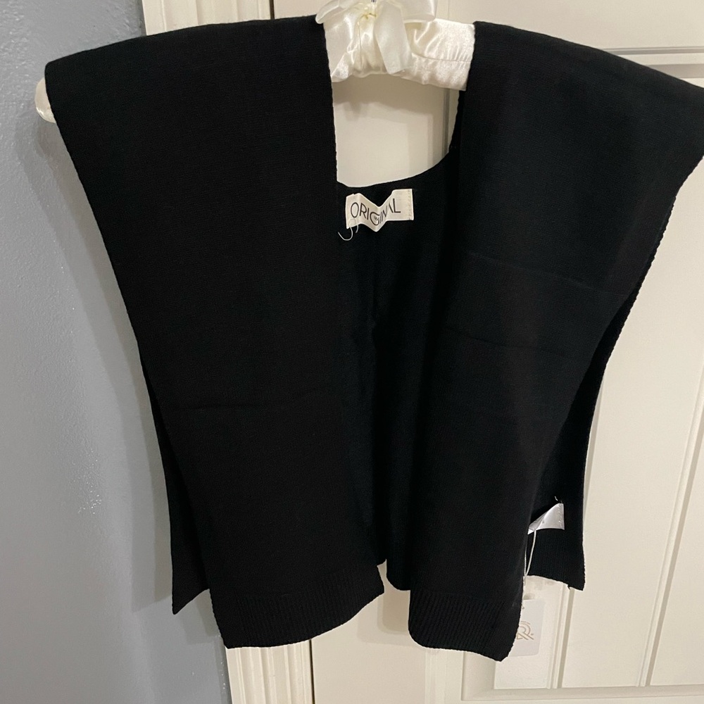 Black Knit Shawl.